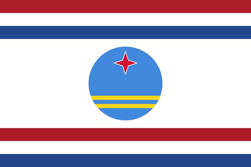 Bandera distintivo di Gobernador di Aruba